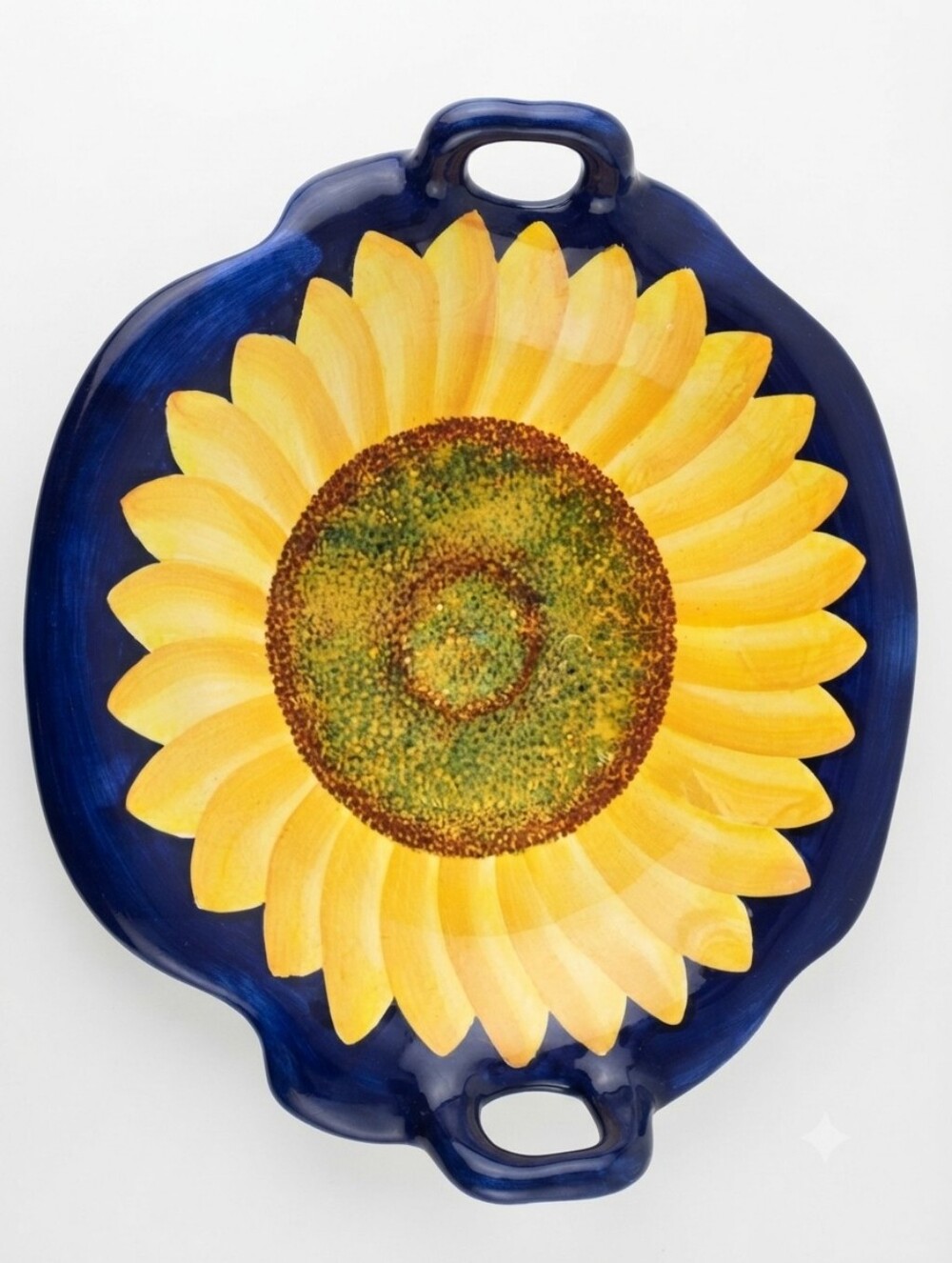 Vintage "Pure Art" 16-Inch Sunflower Serving Platter Bowl  by Carol Endres